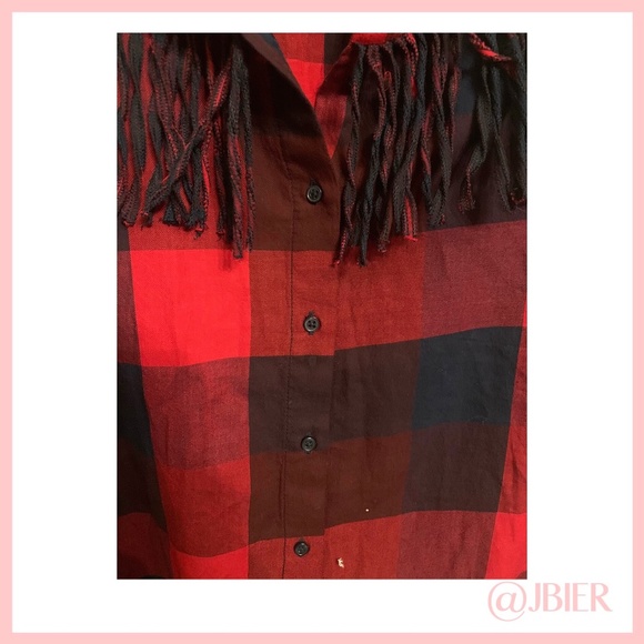 Zara Basic Fringe Flannel - Picture 4 of 5